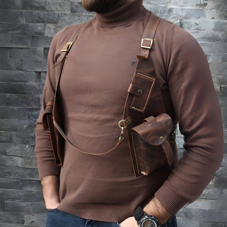 Hjemix | Medieval Steampunk Retro Skulderveske med Skulderrem