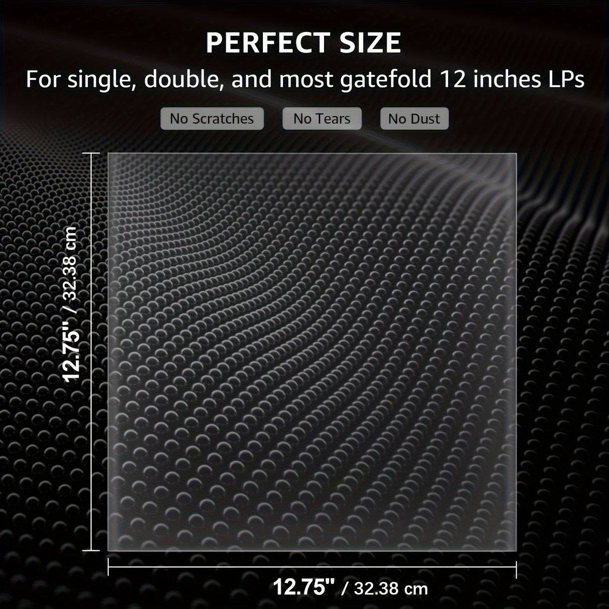 Hjemix | Premium Gjennomsiktig Vinylbeskyttelse - 12,75" LP og Gatefold-beskyttelse, slitesterk 3mil tykkelse - Ideell for gaveinnpakning