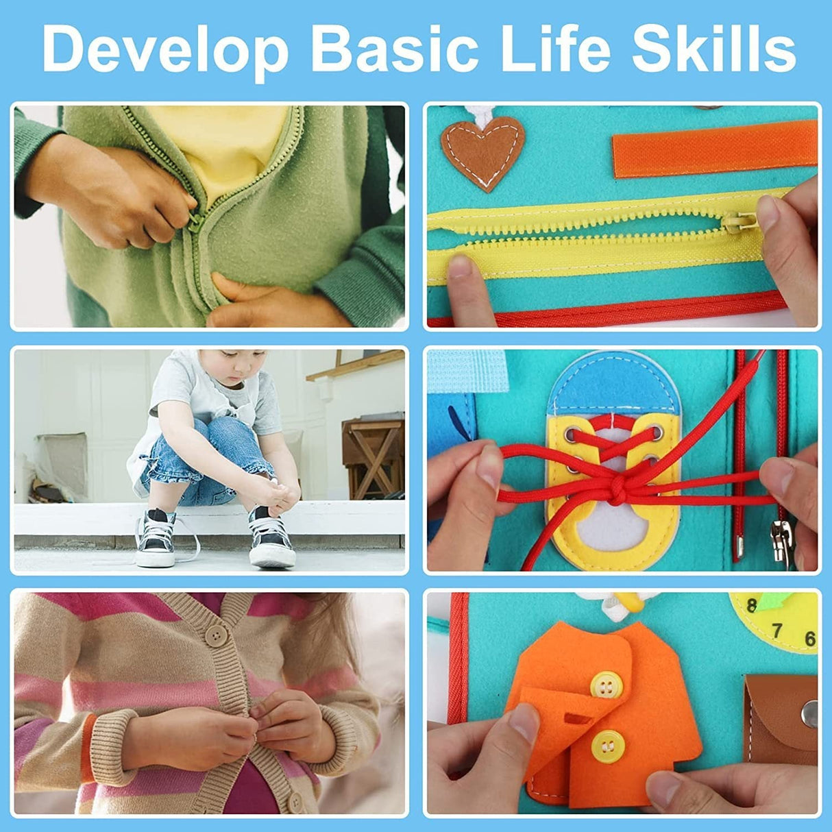 Hjemix | Småbarn Busy Board | Førskole læringsaktiviteter |