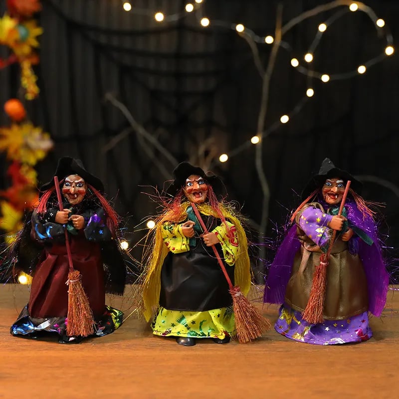 Hjemix | Halloween heks dukke statue dekorasjon skrivebord