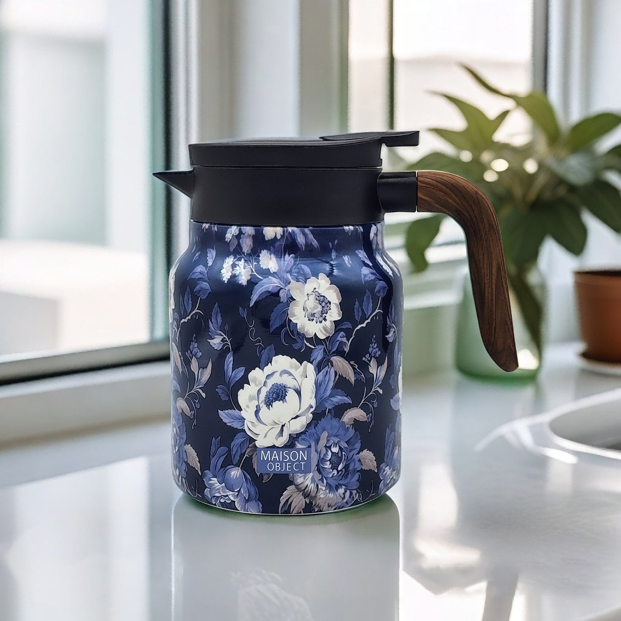 Hjemix | Vintage Floral Pattern Te-kanne – Innebygd infusor