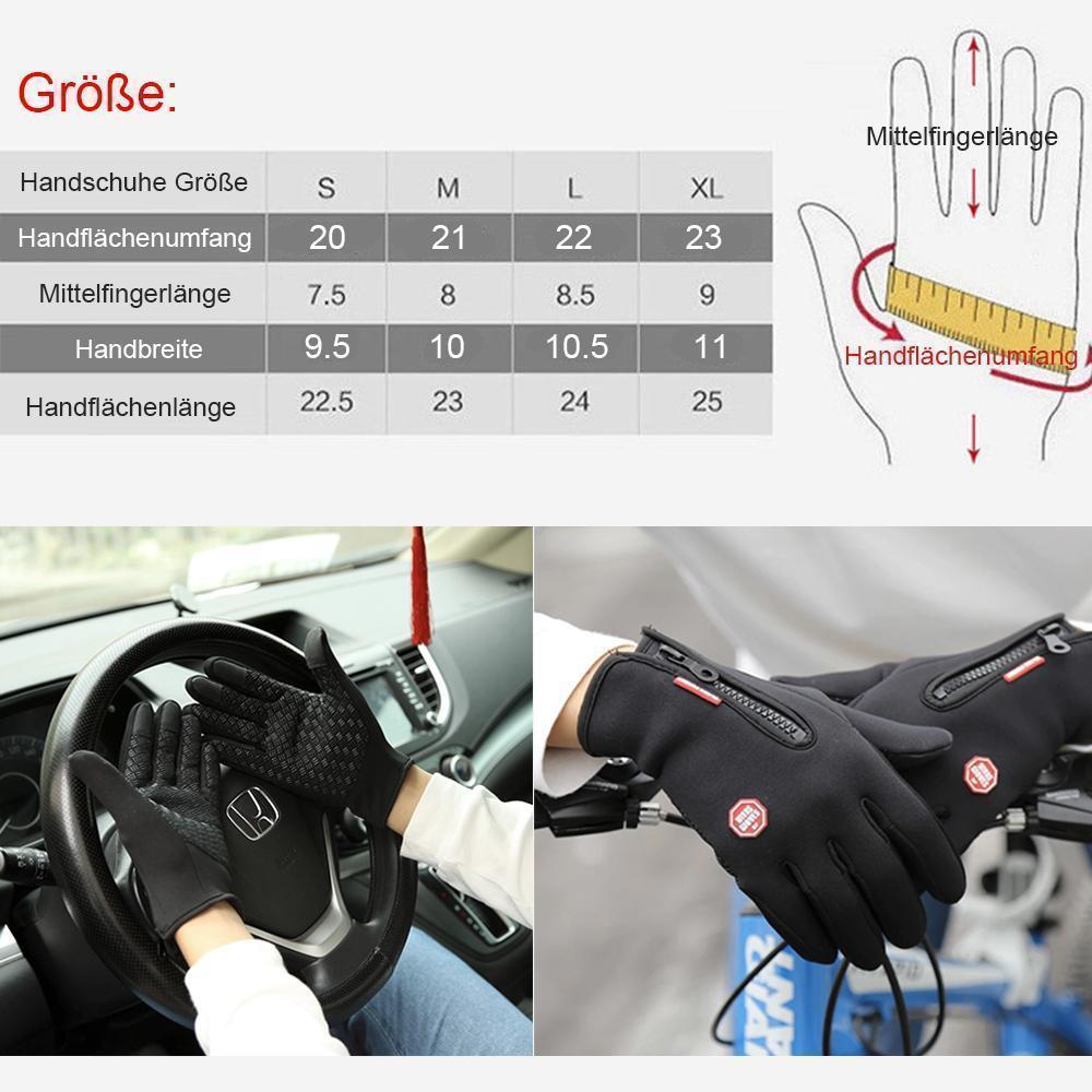 Hjemix | Høy-kvalitets, varme, vindproof og vanntette berøringsskjermhansker, Unisex