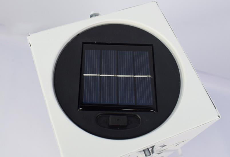 Hjemix | Solar Butterfly Rose Pattern Hollow Column LED Utendørs Vanntett Dekorativ Lampe