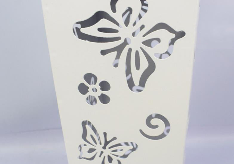 Hjemix | Solar Butterfly Rose Pattern Hollow Column LED Utendørs Vanntett Dekorativ Lampe