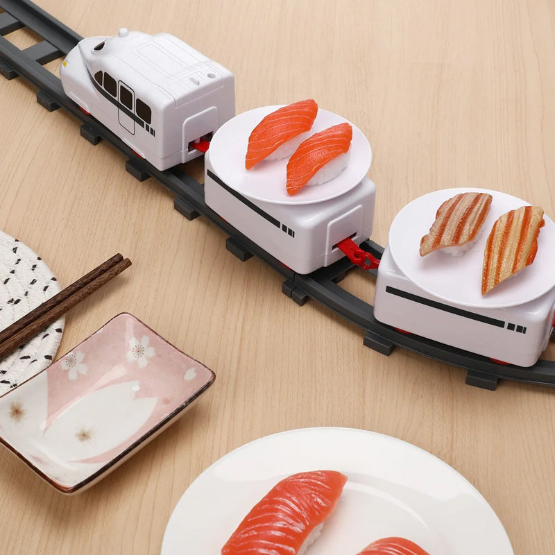 Hjemix | Rotary Sushi Tog Leketog Rolle Spiller Transportbånd Sett - Batteridrevet