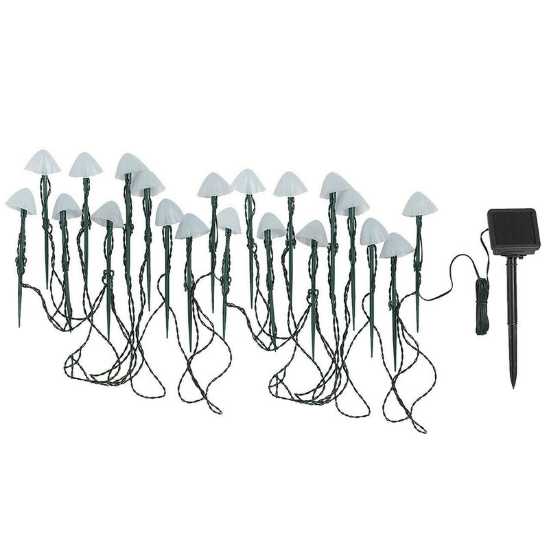 Hjemix | LED Solcelle Lyskjede Bakke Stake Sopplamper