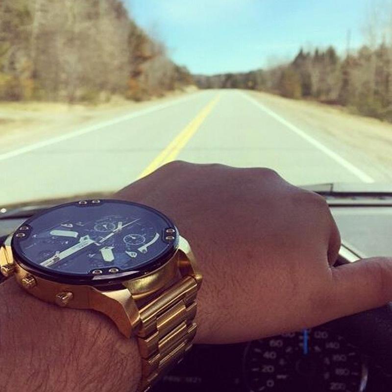 Hjemix | Rustfritt stål kronograf kvartsur