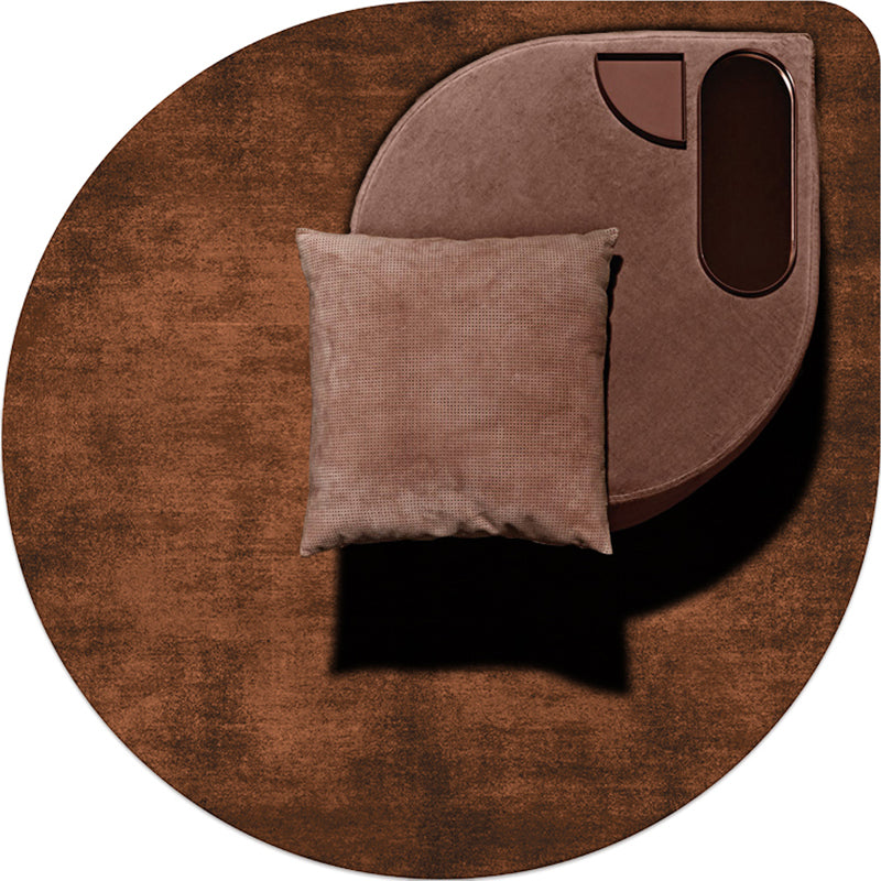 Hjemix | Uregelmessig Form Solid Farge Teppe Flerfarget Enkel Teppe Kjemisk Fiber Blend Antiskli Baksiden Innendørs Teppe for Dekorasjon