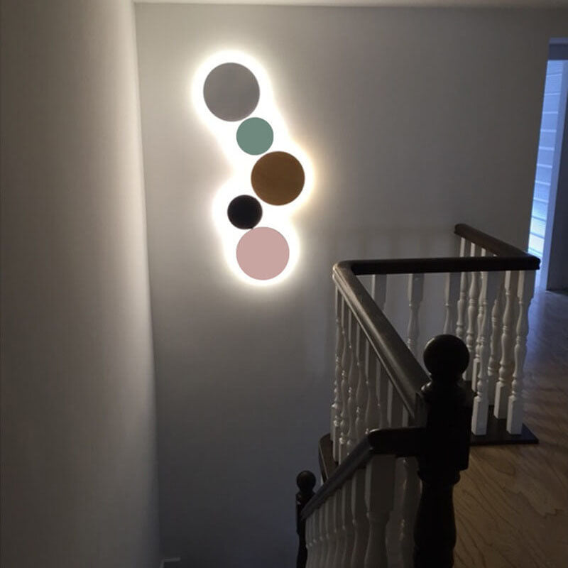 Hjemix | GlowOrb Minimalistisk Rund LED Vegglampe | Fargevariasjon | Dimmbar Lys