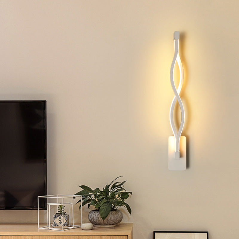 Hjemix | Hvit geometrisk formet vegglampe enkelhet LED metall vegglampe vegglampe for trappen