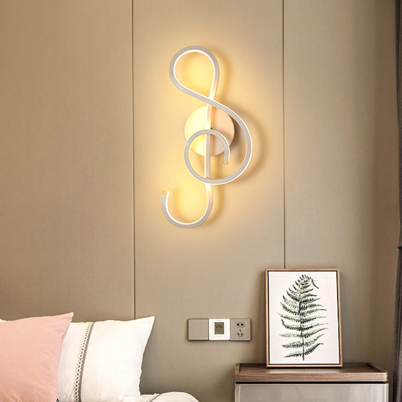 Hjemix | Hvit geometrisk formet vegglampe enkelhet LED metall vegglampe vegglampe for trappen