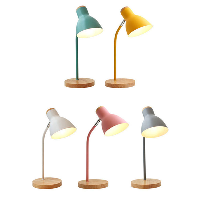 Hjemix | Lommelykt-formet svingbar bordlampe Macaron Metall 1-lampe nat lamp for barnerom