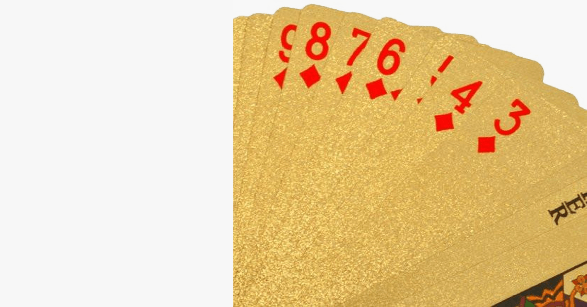 Hjemix | 24K gullbelagte spillekort med valgfri etui