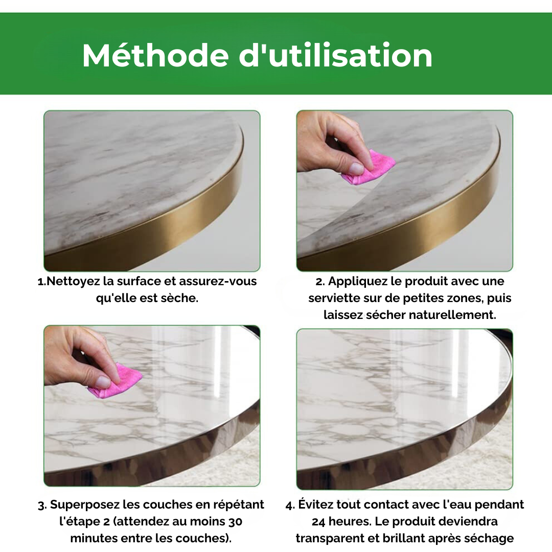 Hjemix | Marmor rengjøringsmiddel - beskyttelse og nanokristallin glans