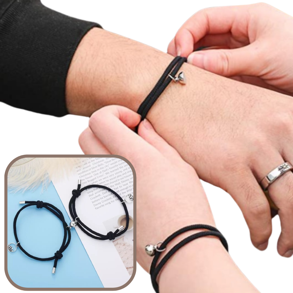 Sett med 2 magnetiske armbånd for par