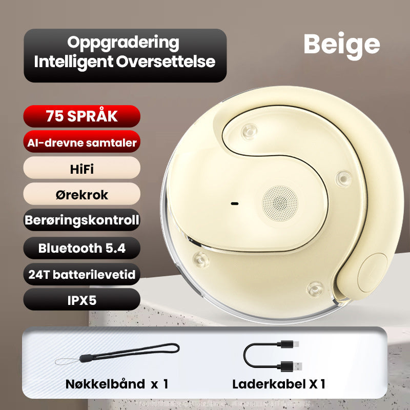 Hjemix | Smarte Trådløse Bluetooth Oversettelses Ørepropper