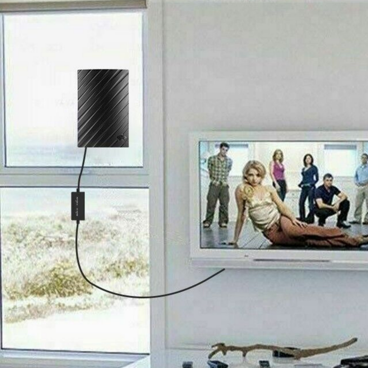 Hjemix | HDTV 4K Digitalantenne for innendørs bruk | Stort rekkevidde 600 miles
