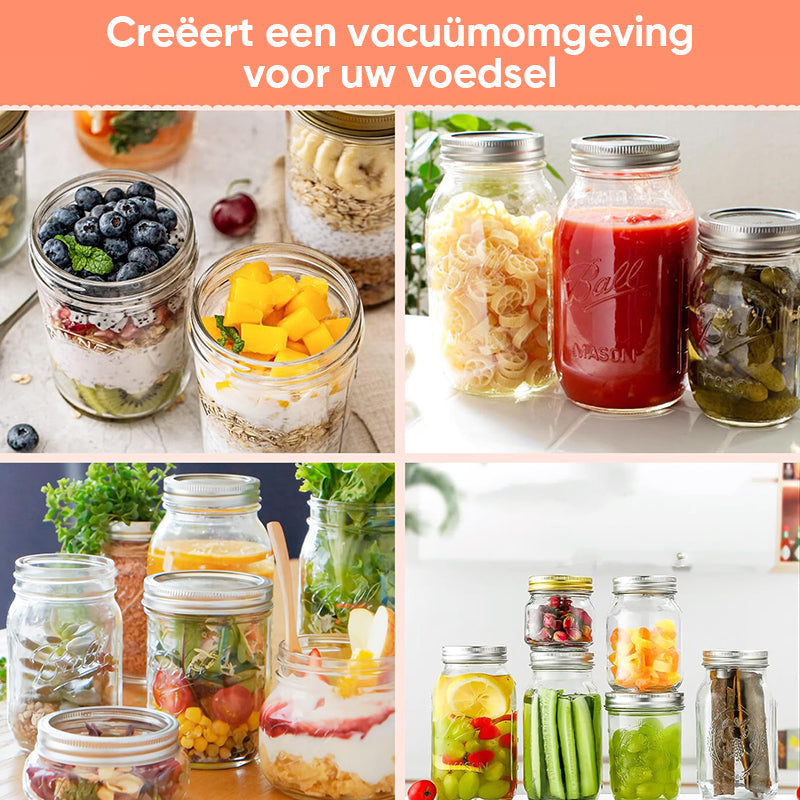 Hjemix | Vakuumforsegling Maskin for Mason Glass