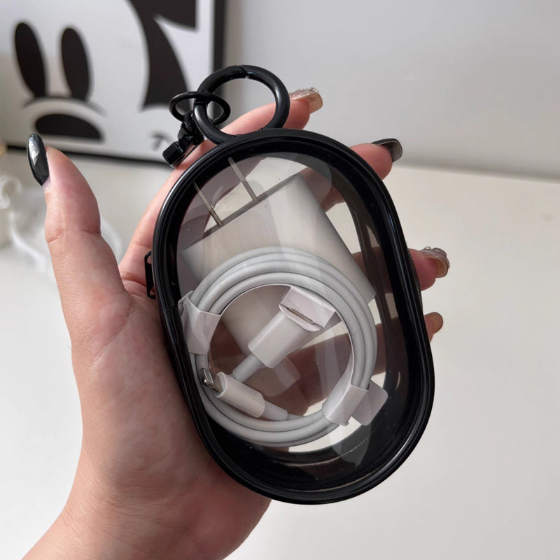 Hjemix | PVC vanntett gjennomsiktig kabeloppbevaringspose