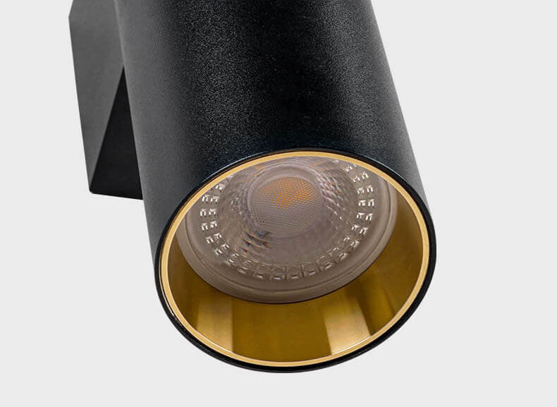 Hjemix | Enkel Aluminium Sylinderformet 2-Lykt Vegglampe