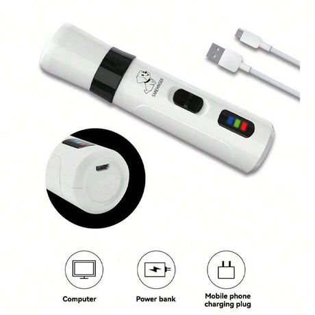 Hjemix | Oppladbar USB Lader Elektrisk Kjæledyr Neglefil