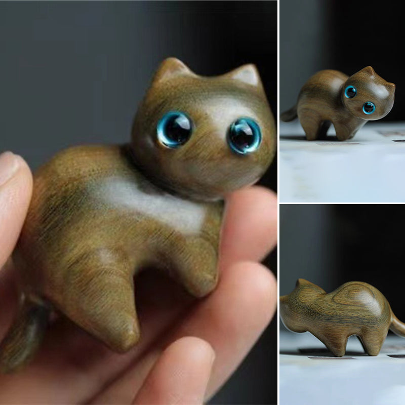 Hjemix | Sandalwood håndlaget tre katt