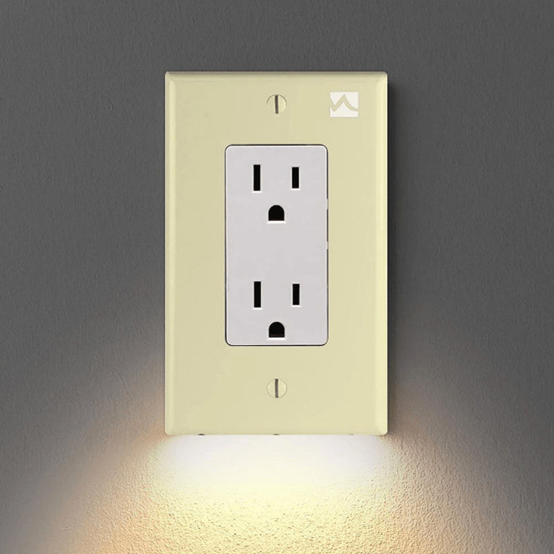 Hjemix | Outlet veggplate med LED nattlys