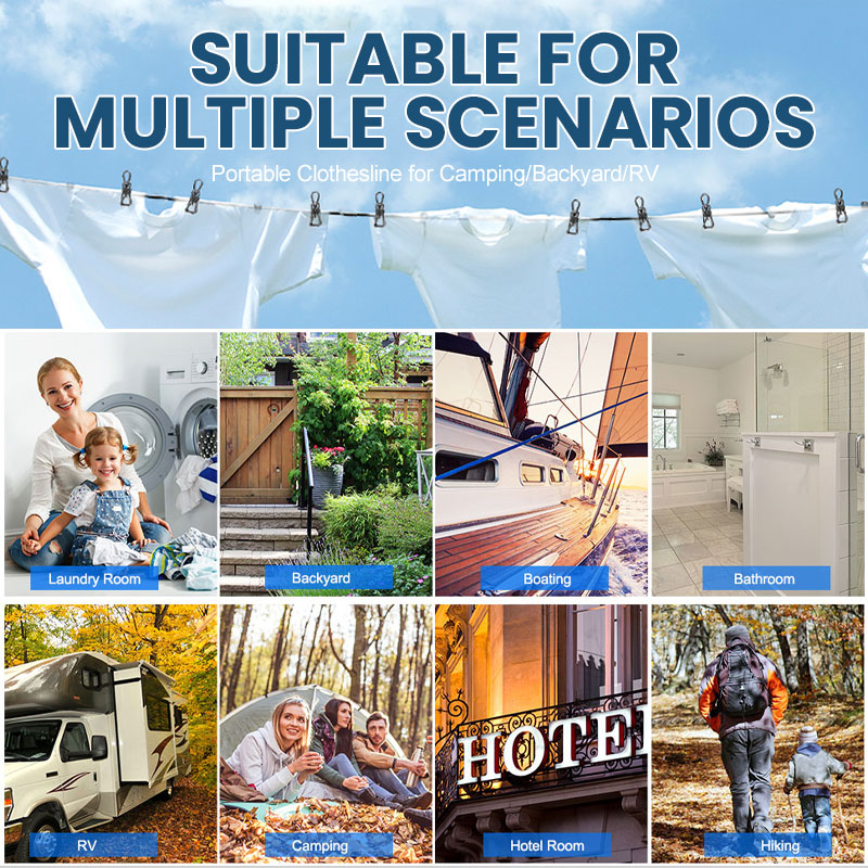 Hjemix | Bærbar elastisk reise klesstativ