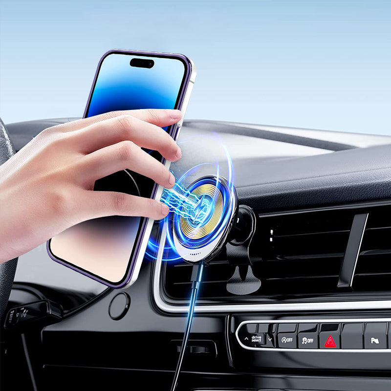 Hjemix | Magnetisk Glitterdeksel med Usynlig Stativ for iPhone