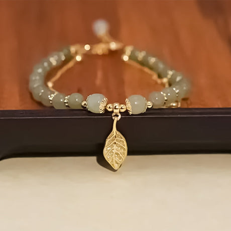 Hjemix | Hetian Jade Armbånd med Blad