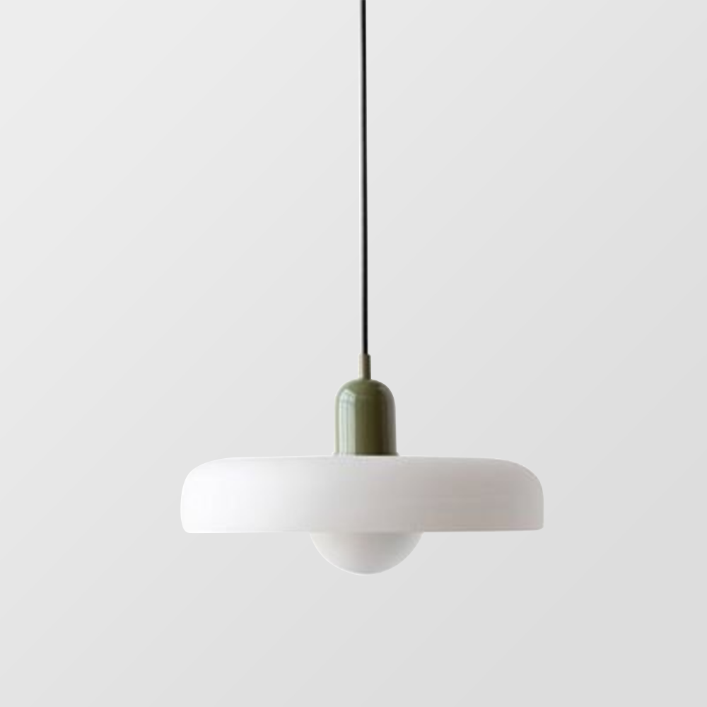 Hjemix | Pendellampe laget av farget glass | Elegant hengelampe i Bauhaus-stil | Designlampe for stue og spisestue