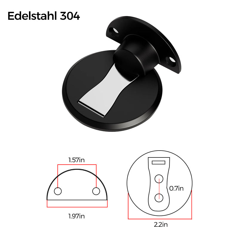 Hjemix | Usynlig magnetisk dørstopper laget av rustfritt stål