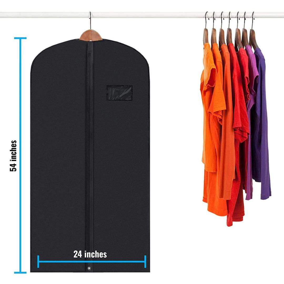 Hjemix | 5 Premium Garment Bags - Med Gjennomsiktig Vindu, Vannavvisende - 40"/54" Inches