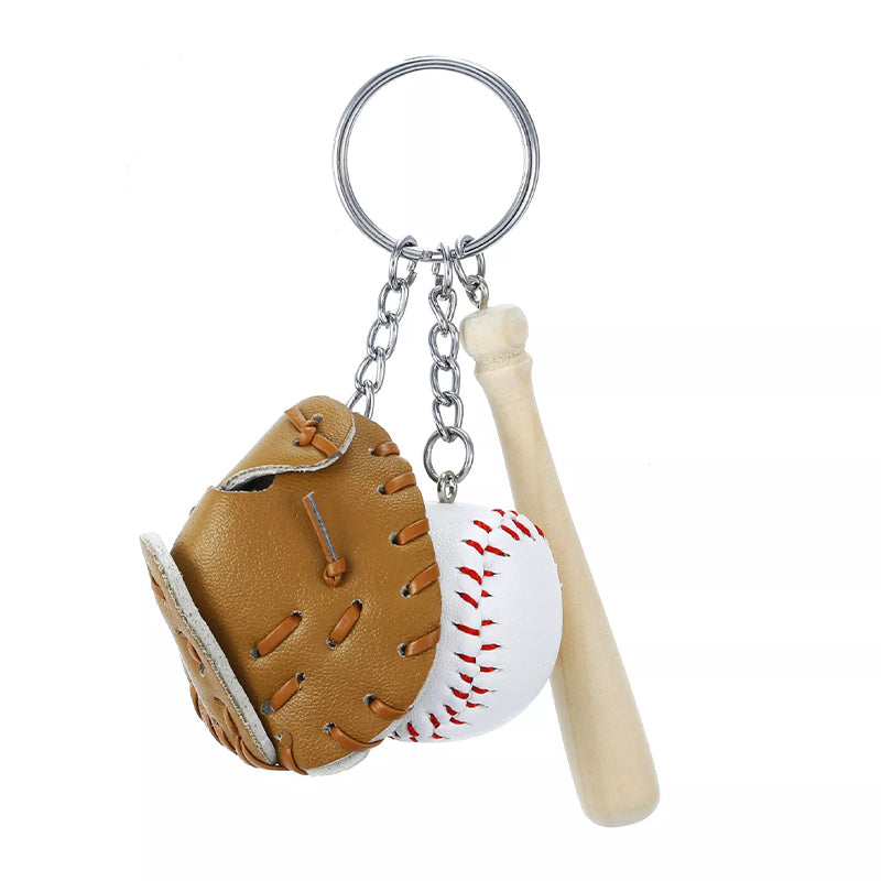 Hjemix | Mini Baseballhanske Sett Charm Nøkkelring