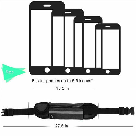 Hjemix | Løping Sports Jogging Bærbar Utendørs Telefonholder Vanntett Beltepose