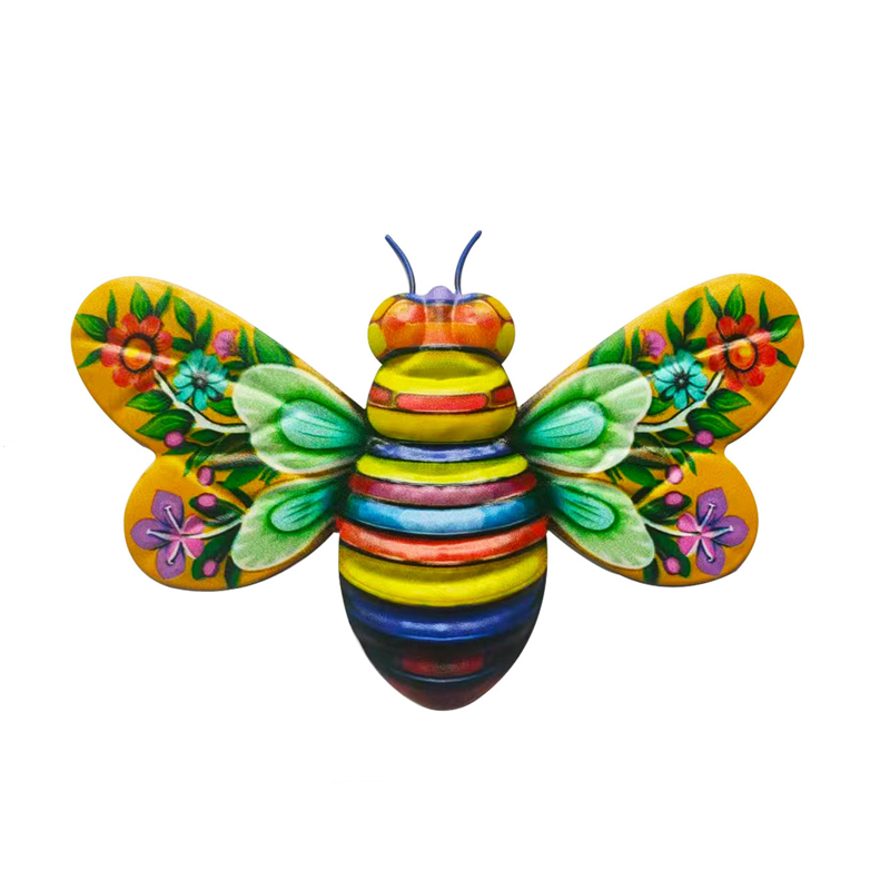 Hjemix | Iron Bee Art Sculpture Hengende Veggdekorasjoner for Hage