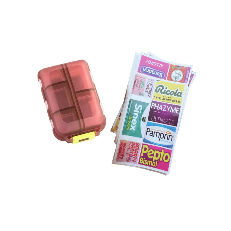 Hjemix | Bærbar medisindispenser med etiketter