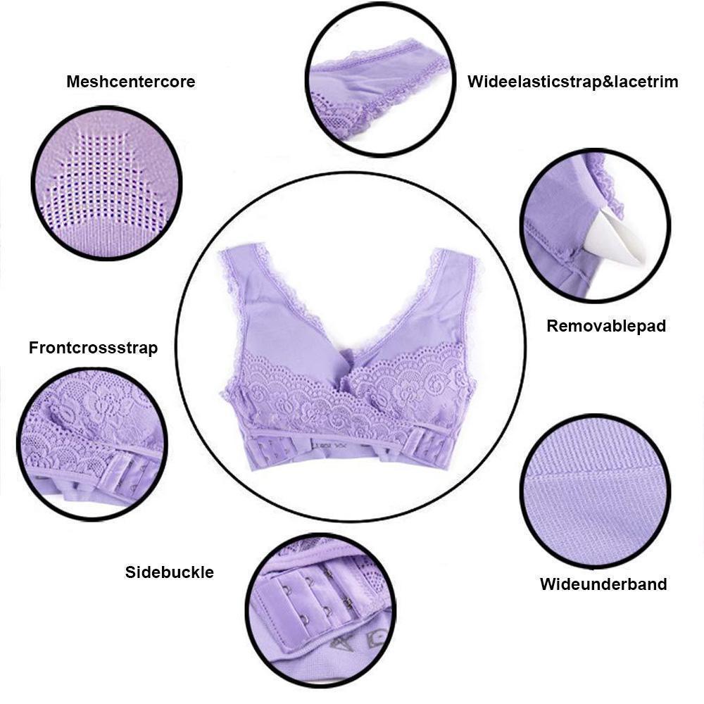 Hjemix | Front Cross-Side Buckle Lace Bh