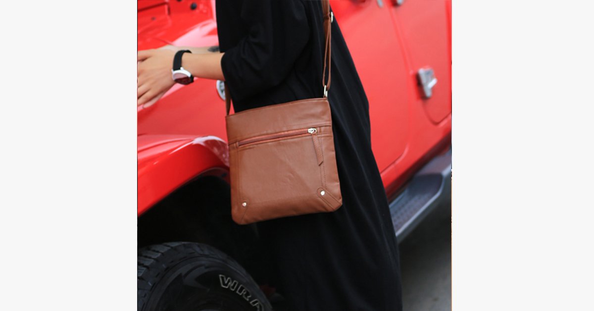 Hjemix | Crossbody Messenger Bag - Laget av PU-lær - Høy kvalitet - Multifunksjonelle vesker