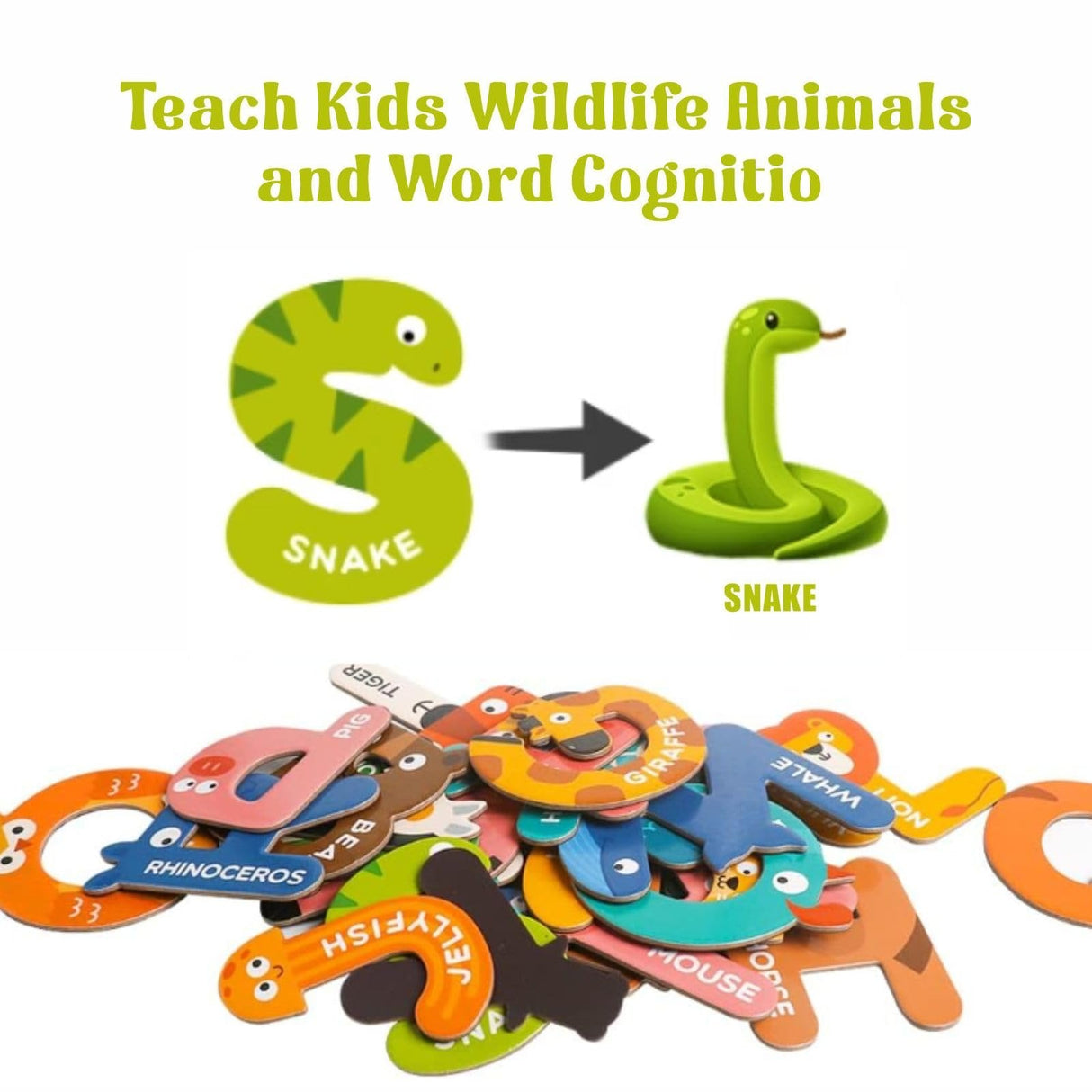 Hjemix | Dyreformet Magnetisk Alfabet