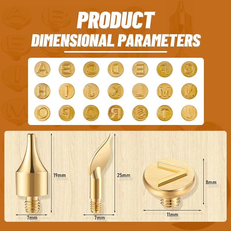 Hjemix | 26 Buchstaver Kobberform —DIY Trebrenning/Laging Set