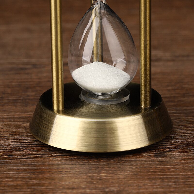 Hjemix | 3/5/10 minutter retro metall håndverk timeglass pendel hjemme kontor skrivebord arrangement ornament sandtimer sandglass dekorasjon