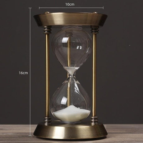 Hjemix | 3/5/10 minutter retro metall håndverk timeglass pendel hjemme kontor skrivebord arrangement ornament sandtimer sandglass dekorasjon