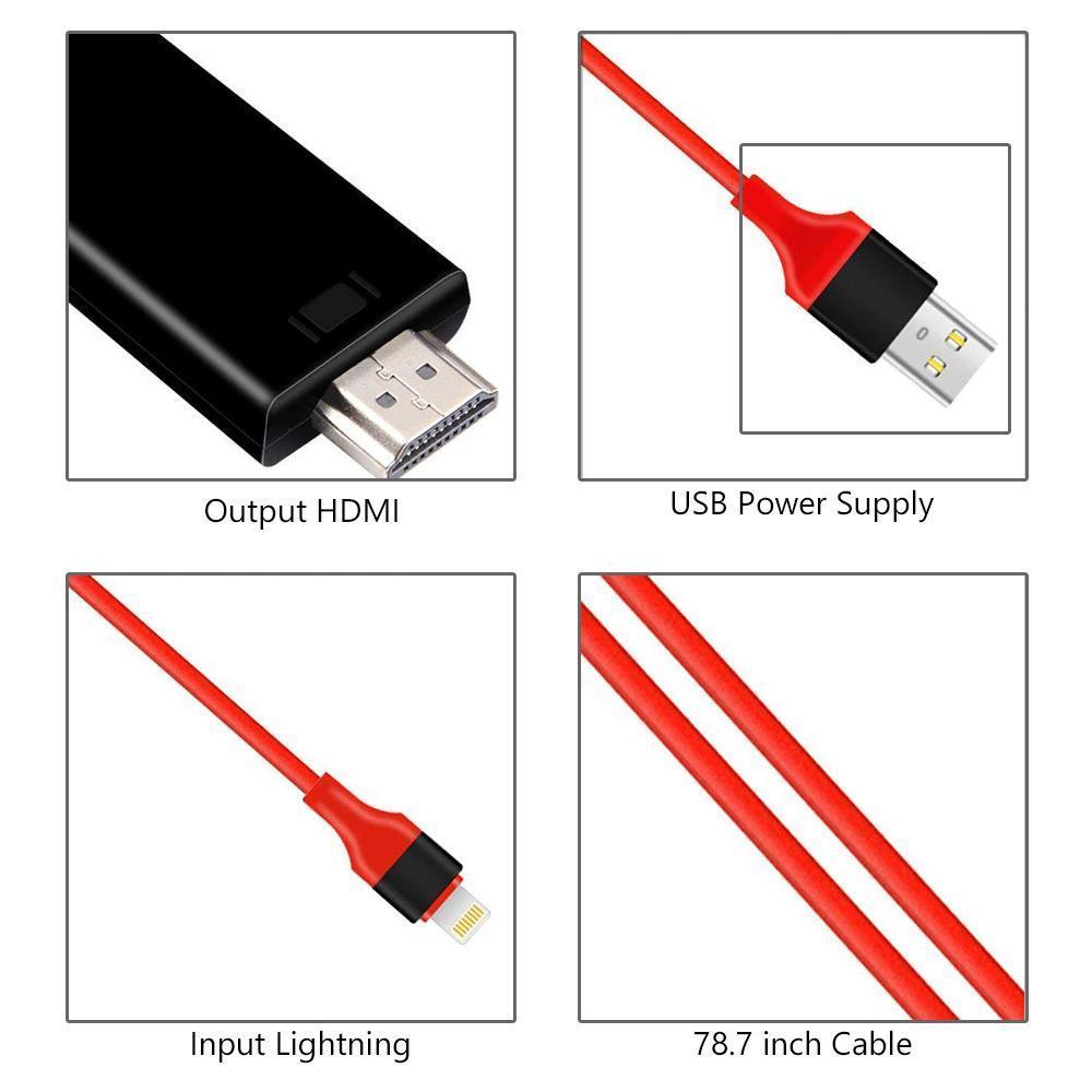 Hjemix | HDMI Monitor adapter kabel for iPhone/Android til TV