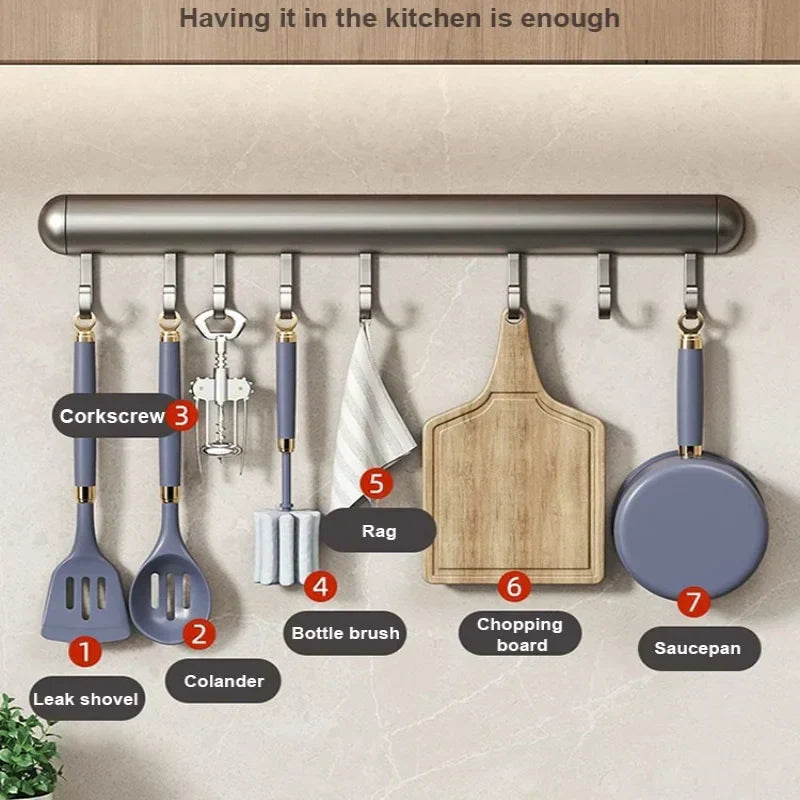 Hjemix | Kjøkken krokestang - AluHook rustfritt stål