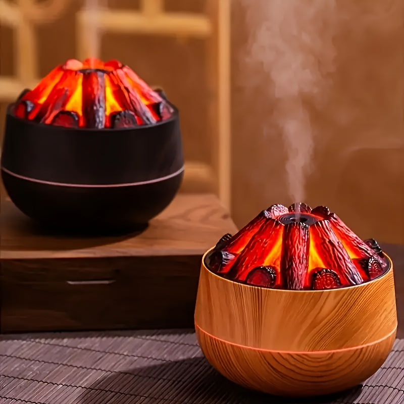 Hjemix | Fire Diffuser - Mini simulert kullild luftfukter med realistisk flammeeffekt