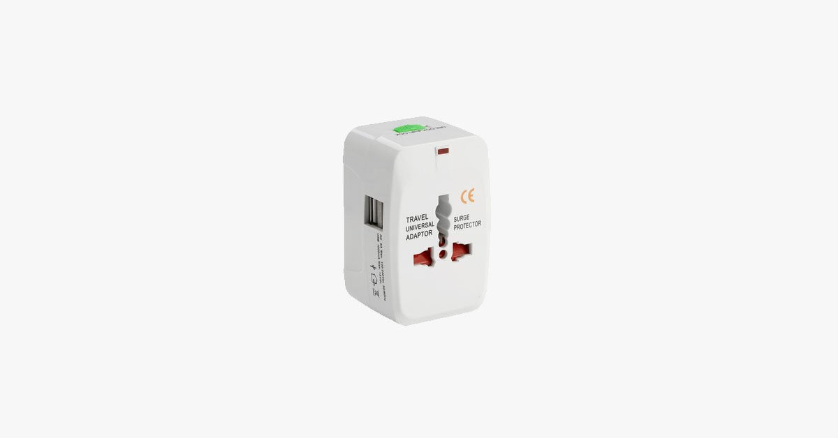Hjemix | Internasjonal pluggadapter - Alt-i-ett CE, RoHS sertifisert USB strømplugg