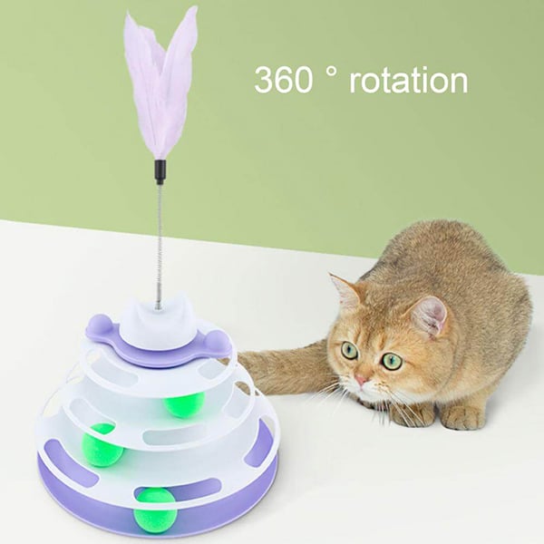 Hjemix | Deilig interaktiv sirkelbane med bevegelige baller kattehøytaler for avslapning