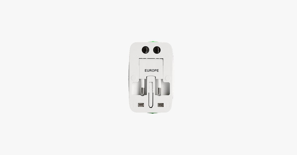 Hjemix | Internasjonal pluggadapter - Alt-i-ett CE, RoHS sertifisert USB strømplugg