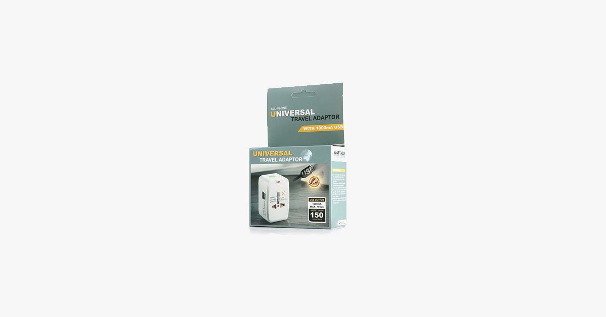 Hjemix | Internasjonal pluggadapter - Alt-i-ett CE, RoHS sertifisert USB strømplugg